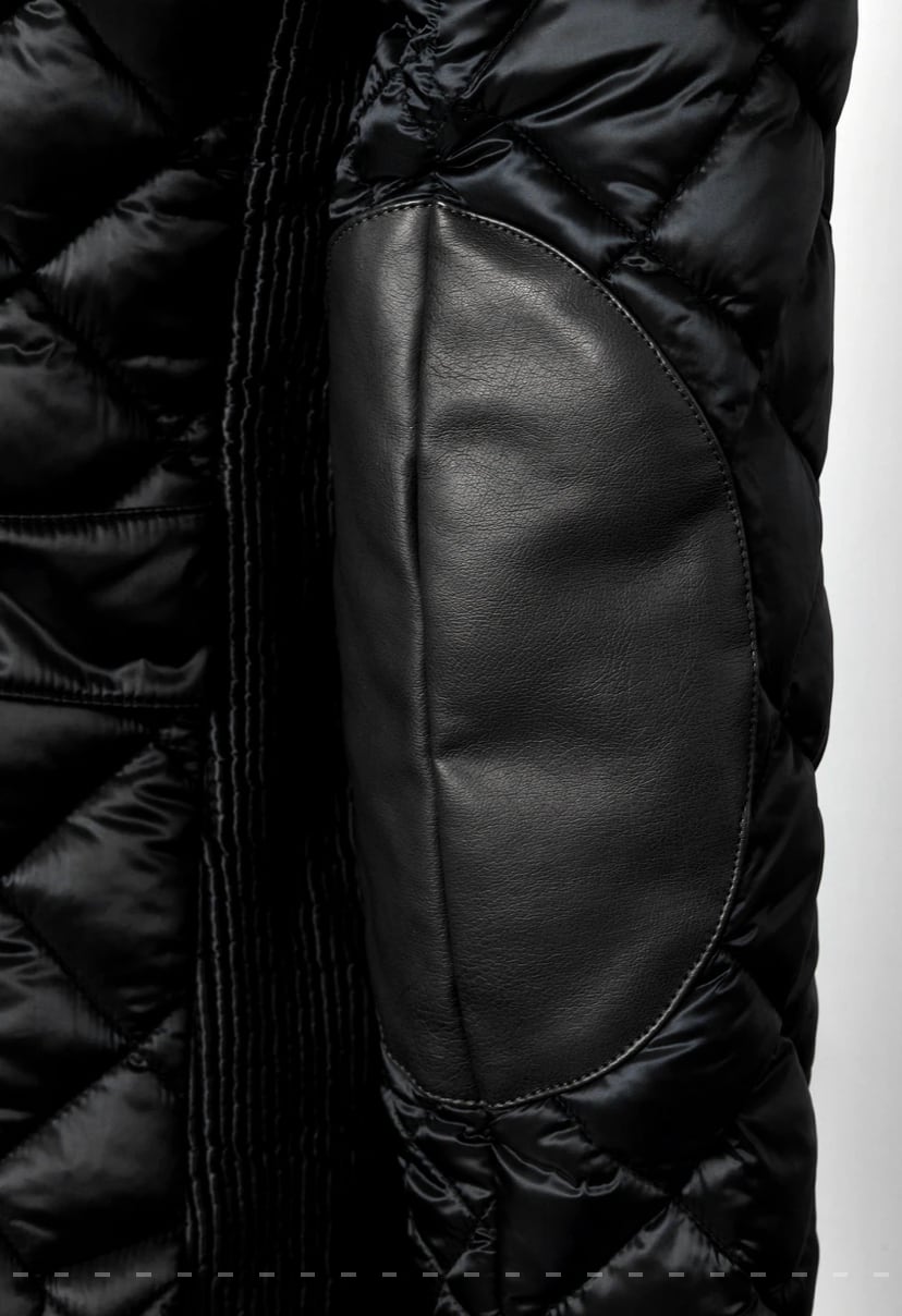 Women's quilted down jacket in black/khaki/dark navy/chocolate by Holland Cooper