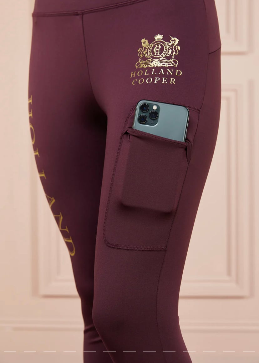 Holland Cooper Women's Summer Riding Leggings Culottes High Waist Knee Grip