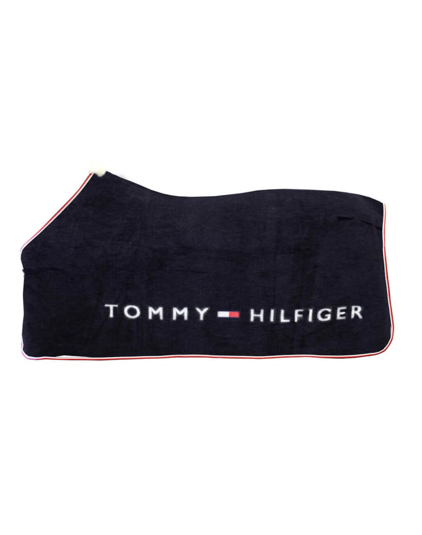 フリース馬着 Tommy Hillfiger Equestrian ビックロゴ フリースラグ