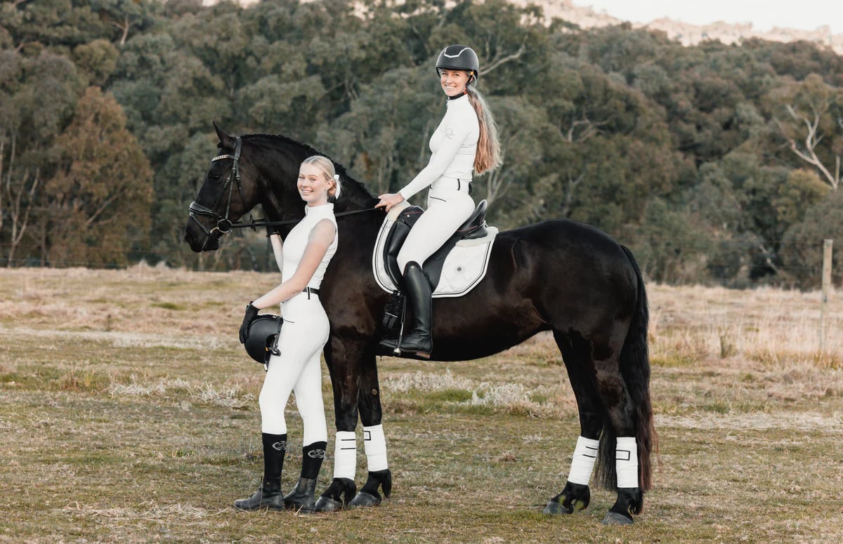 Women's Mesh Stretch Training Top Long Sleeve Eloquence Equestrian