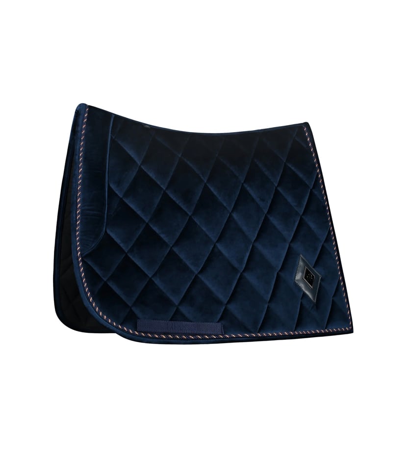 馬場用ベルベットゼッケン&イヤーネット2点セット ネイビー Mrs Ros Equestrian