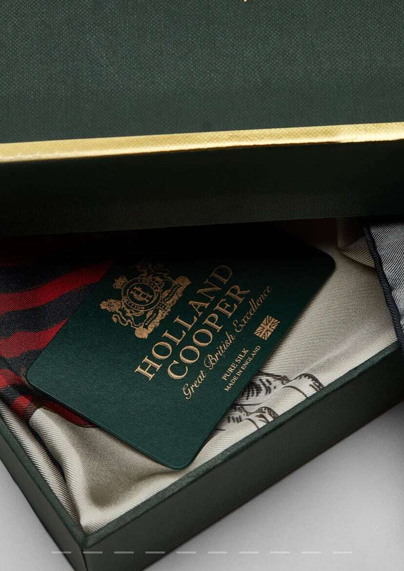 Premium Pure Silk Scarf Nine Horses Women's Holland Cooper