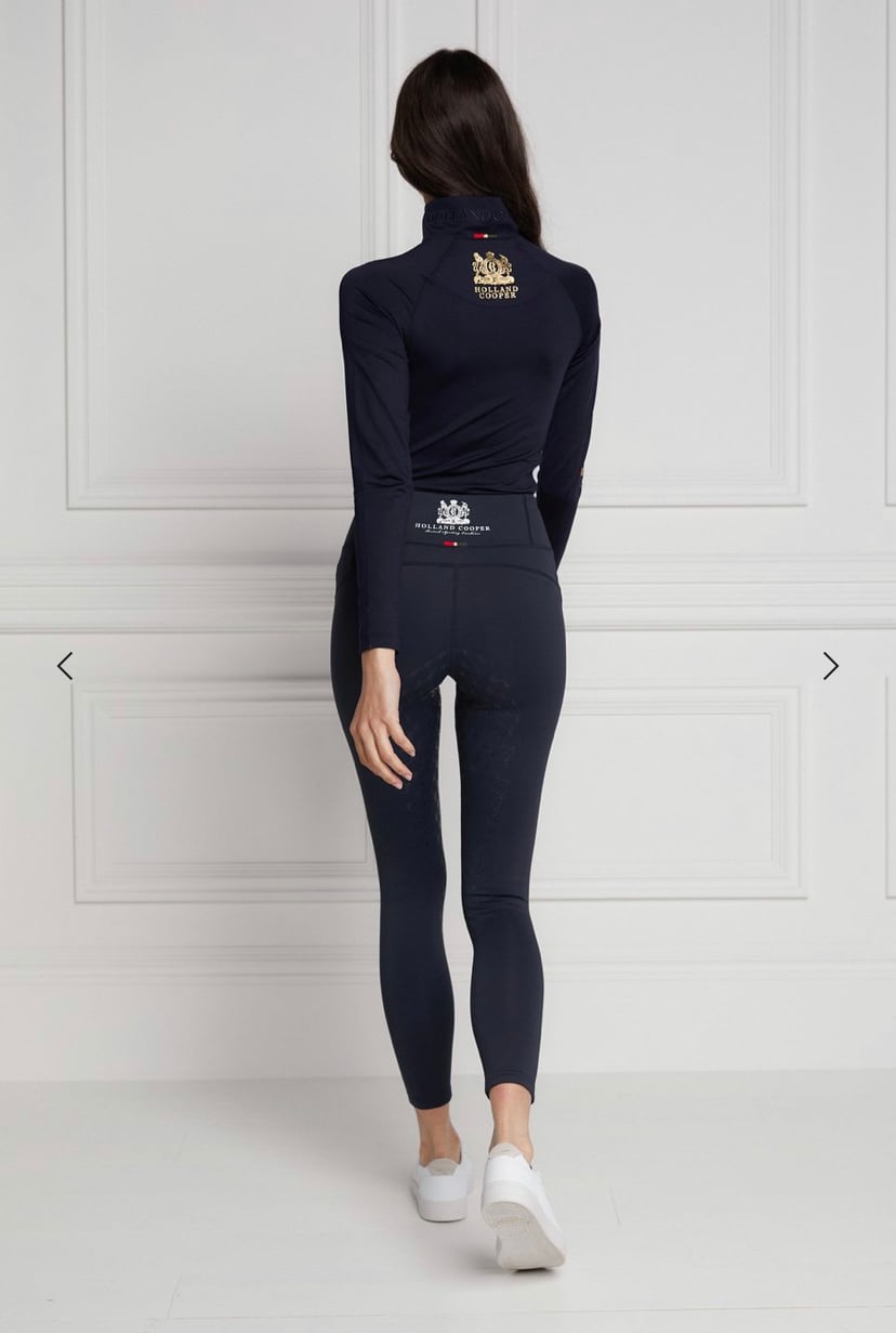 Women's riding top with long sleeves, Holland Cooper, dark navy