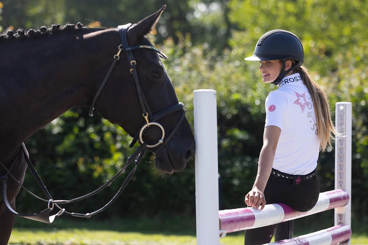 乗馬用トップス 半袖 ストレッチ素材 レディース Mrs Ros Equestrian