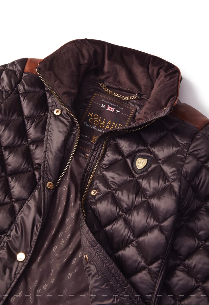 キルテッドダウンジャケット Holland Cooper レディース 乗馬用ジャケット