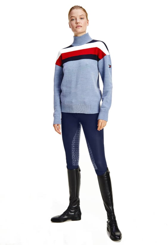 Women's Tommy Hilfiger Equestrian Riding Sweater in Dark Blue Moonstone