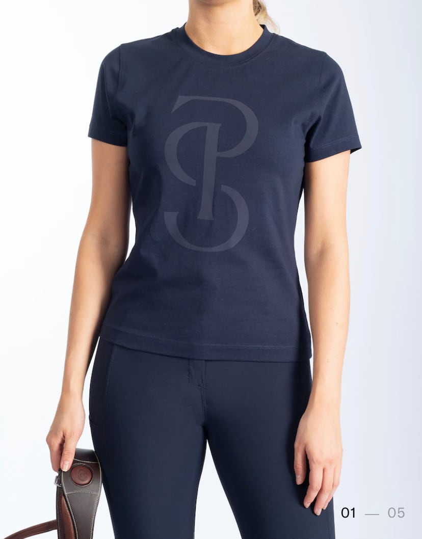 乗馬用コットンTシャツ 半袖 レディース 2022AWコレクション Ps of Sweden