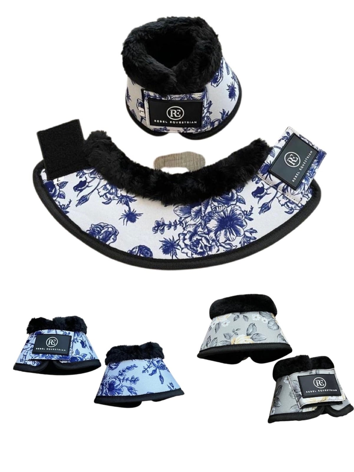 Horse Dog Rose Pattern Fleur Collection Rebel Equestrian