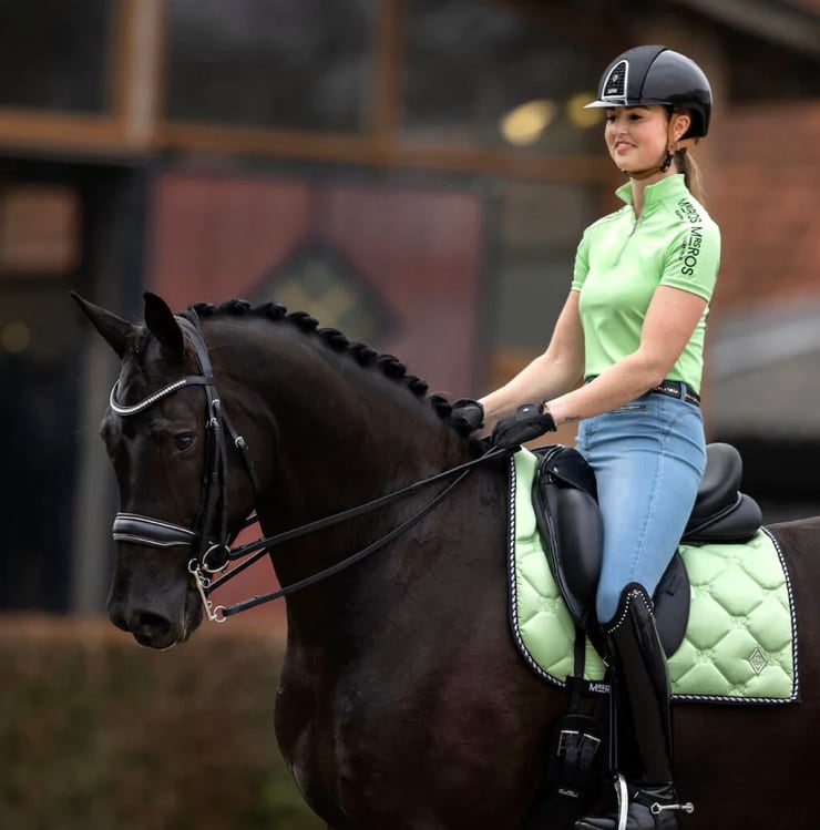 Diamond Quilted Saddle Pad, Quick Drying Material, Racecourse Bib Number, Mrs Ros Equestrian