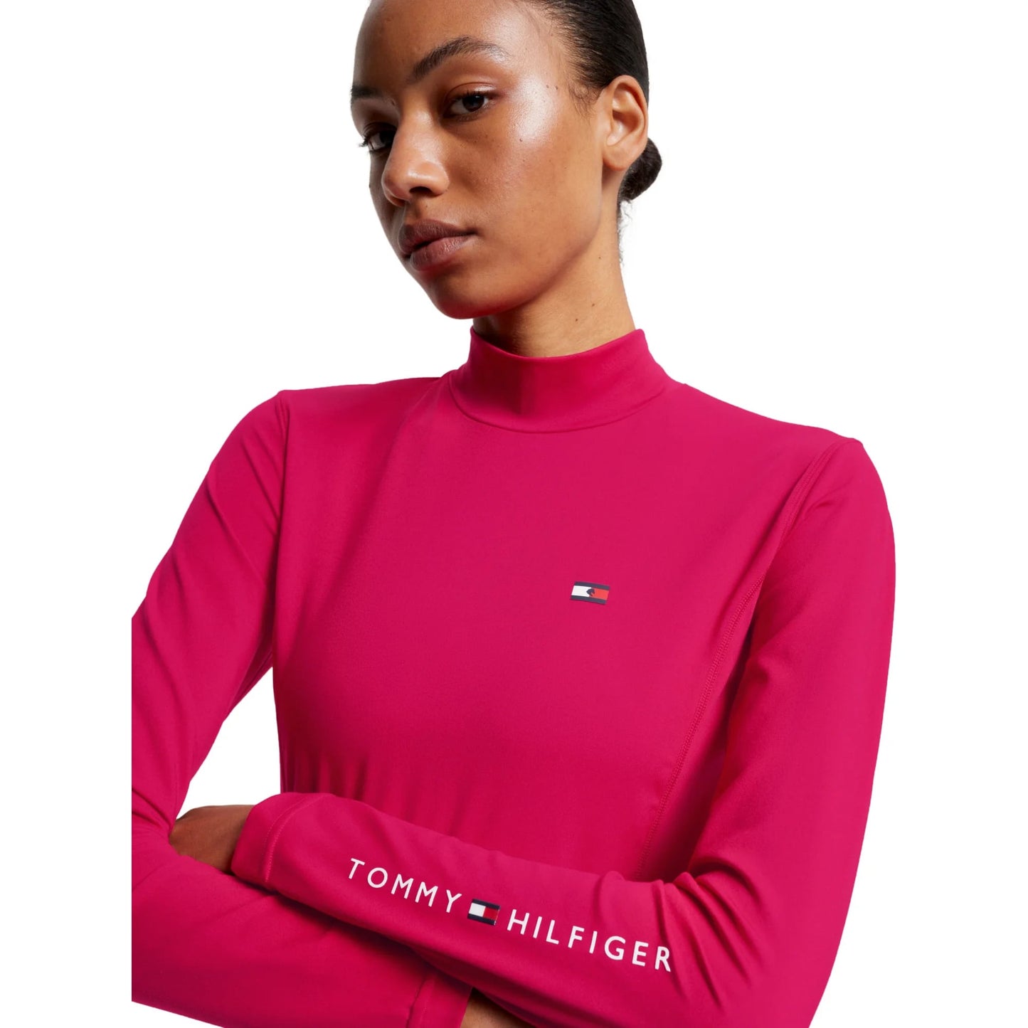 Women's Tommy Hilfiger Equestrian Long Sleeve Riding Top Navy, Pink, Indigo Blue