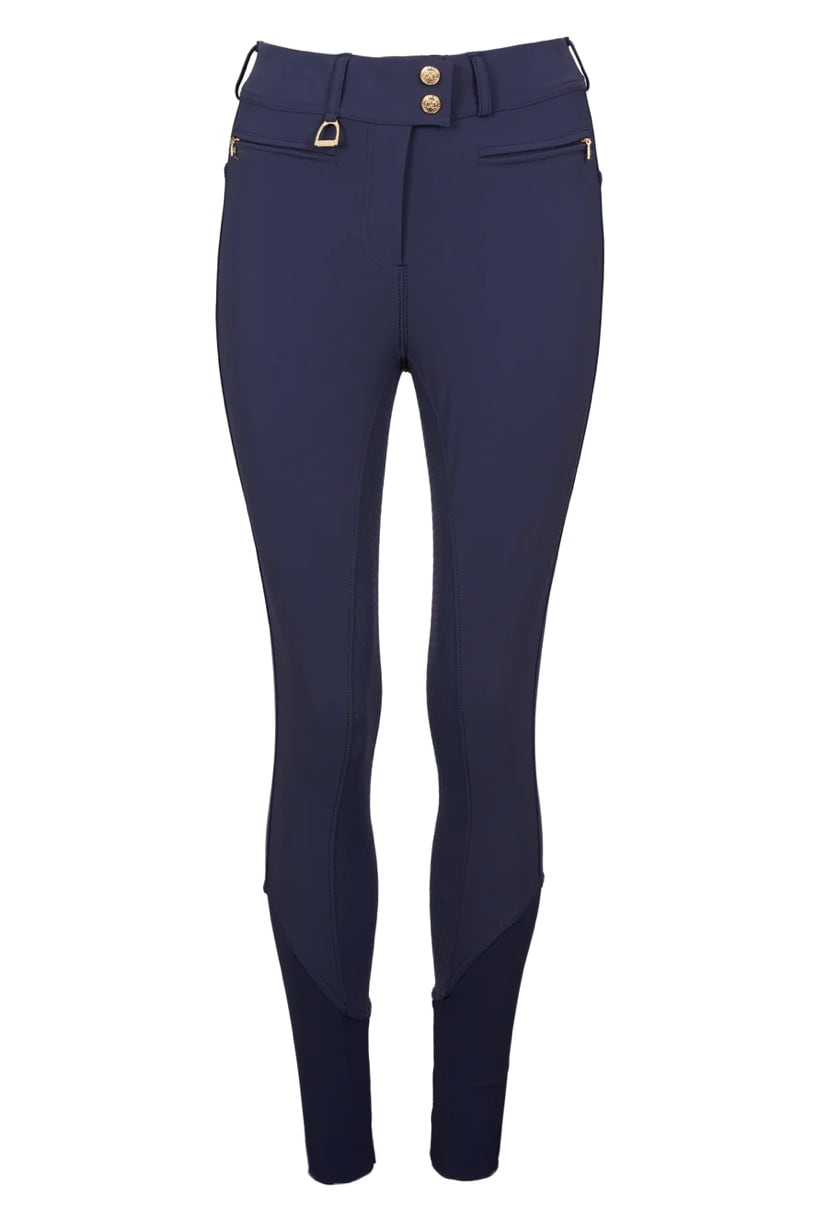 Women's Premium Mid-Waist Culottes in Holland Cooper Yale Blue/Black/White