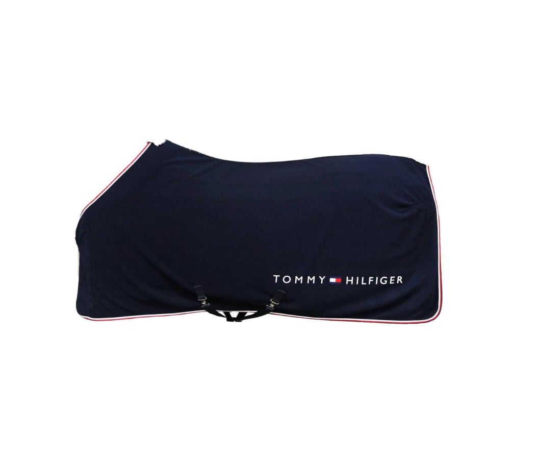 Tommy Hillfiger Equestrian Full Size 3-Piece Set: Riding Bib, Cotton Ear Nets and Horse Blanket