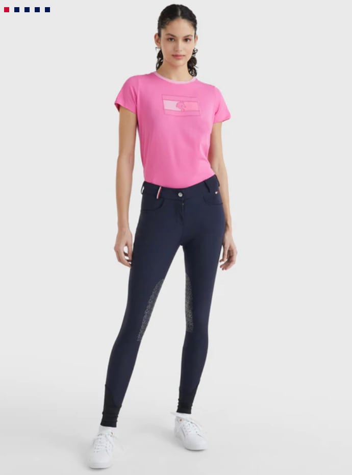 オールシーズンキュロット ニーグリップ レディース Tommy Hilfiger Equestrian ネイビー/ベージュ