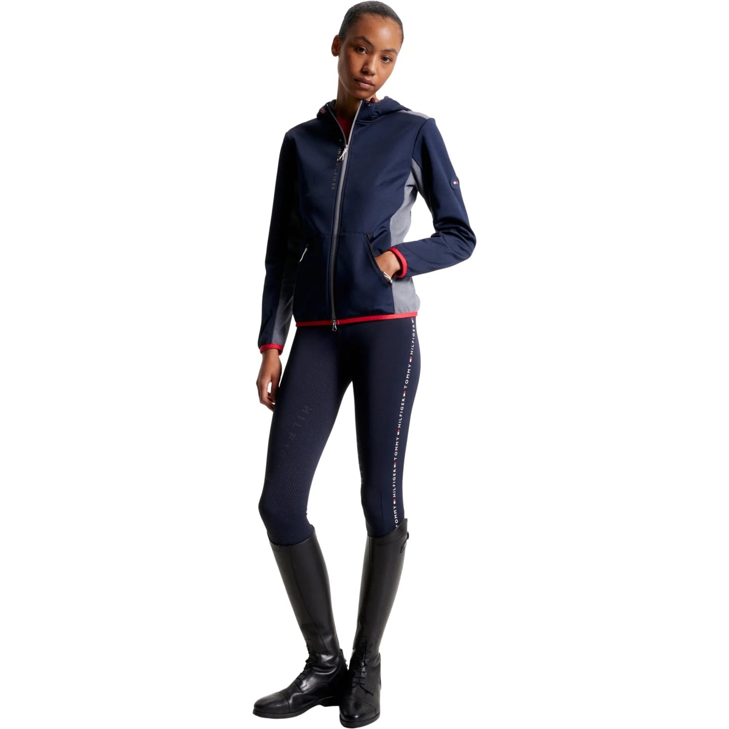 Tommy Hilfiger Equestrian Riding Softshell Jacket in Reactive Heat Balance Fabric for Women
