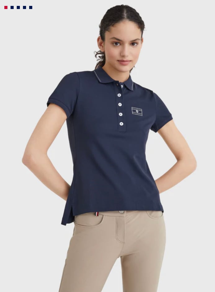 乗馬用ポロシャツ クリスタルロゴ レディース Tommy Hilfiger Equestrian