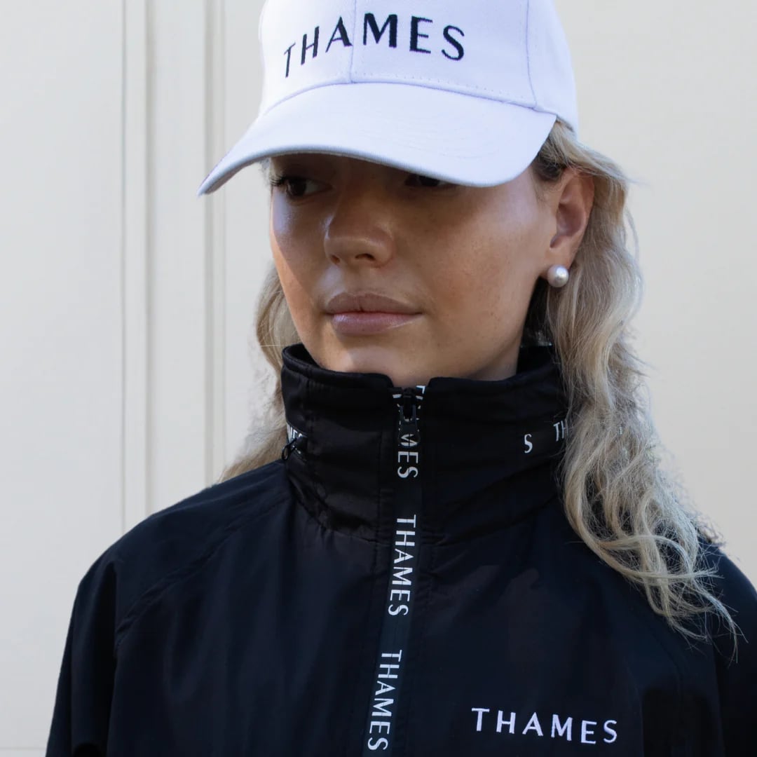 ボンバージャケット 取り外し可能フード付き レディース ブラックThames