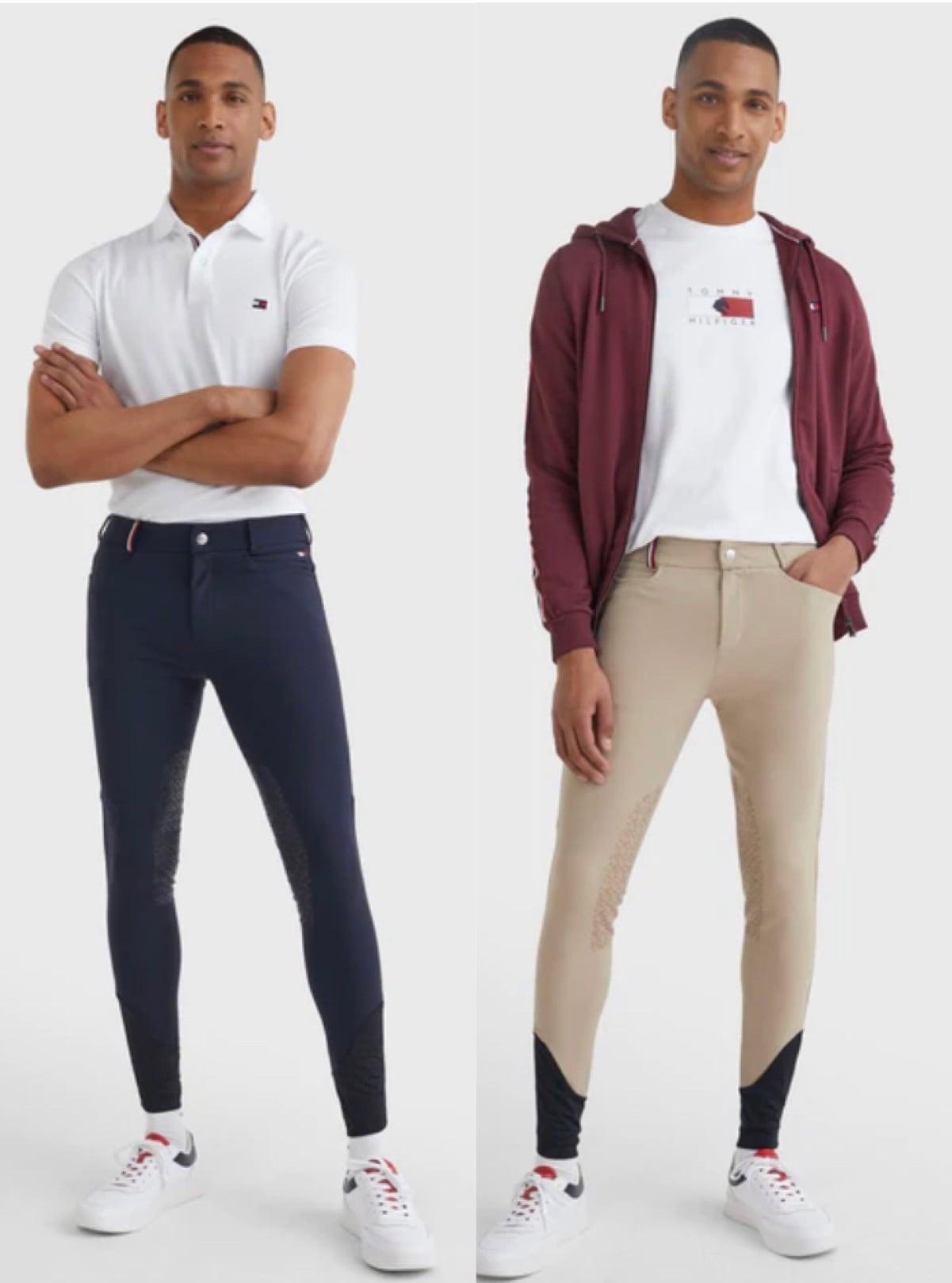 ニーグリップキュロット メンズ Tommy Hilfiger Equestrian ネイビー/ベージュ