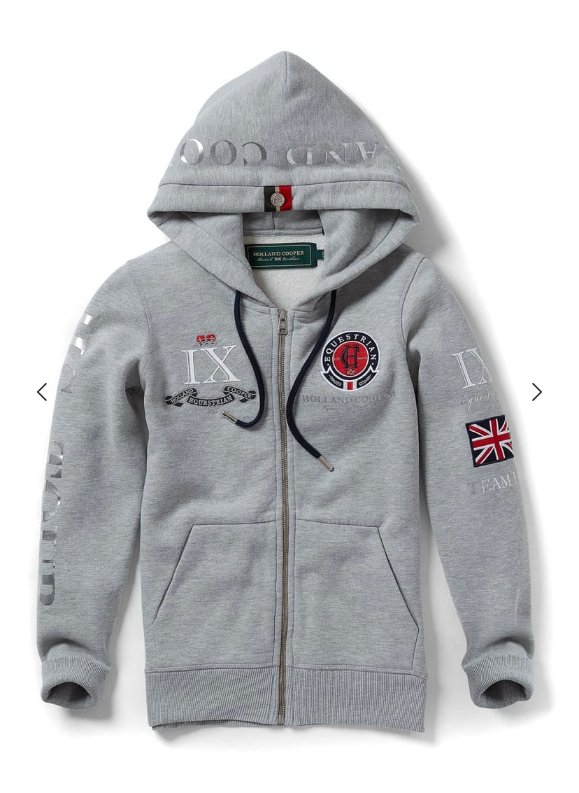 Holland Cooper Unisex Horse Riding Sweatshirt Hoodie with Fleece Lining