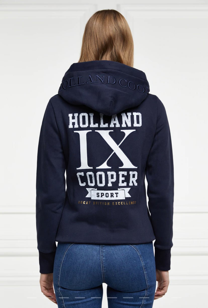 IXプレミアムコットンパーカー レディース ダークネイビー/グレー Holland Cooper