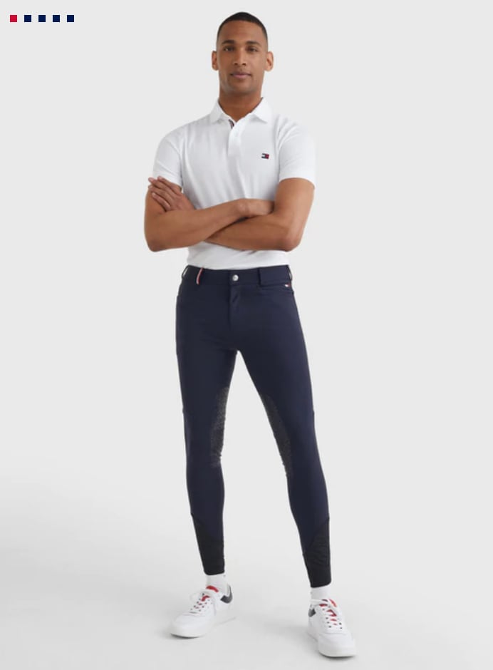 ニーグリップキュロット メンズ Tommy Hilfiger Equestrian ネイビー/ベージュ