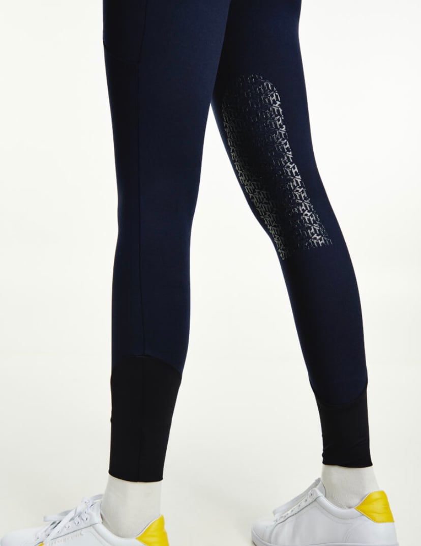 Riding Culottes Knee Grip Women's Tommy Hilfiger Equestrian Dark Blue/White