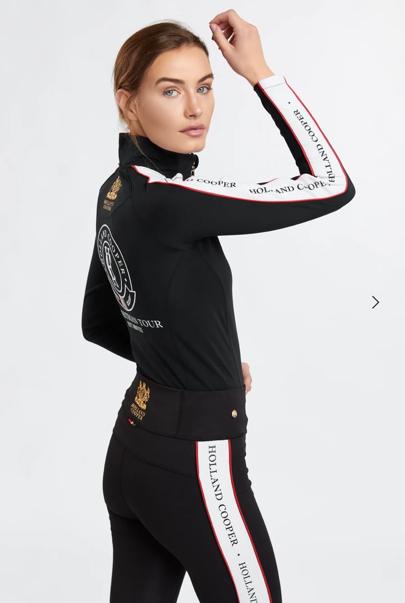 乗馬用ストレッチトップス ブラック ダークネイビー レディース Holland Cooper