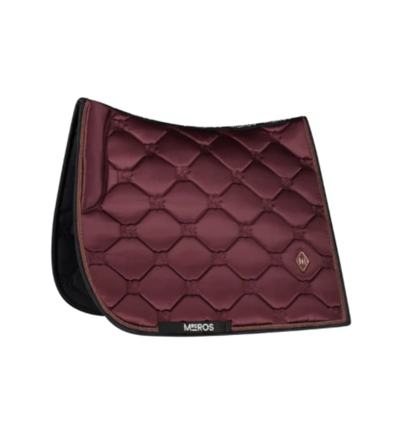 馬場用ゼッケン&イヤーネット2点セット ワインレッド Mrs Ros Equestrian