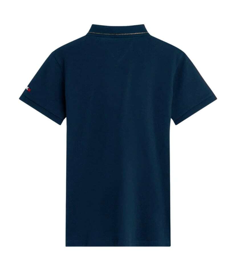 Tommy Hilfiger Equestrian Short Sleeve Cotton Polo Shirt with Rhinestones for Women