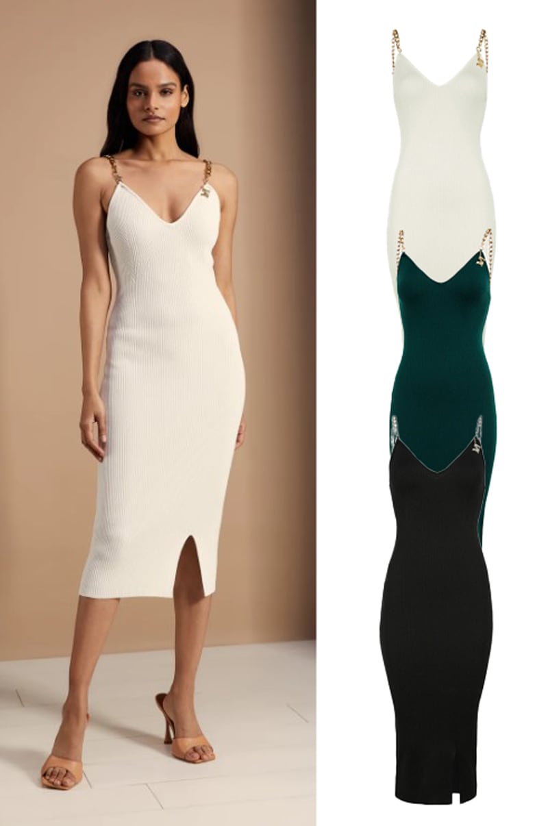 Chain Camisole Dress for Women, Holland Cooper, White, Emerald, Black