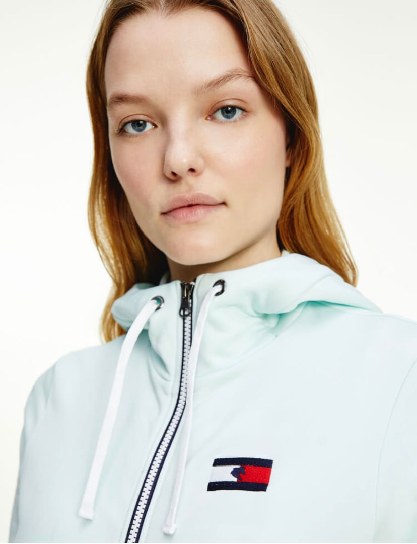 Women's Tommy Hilfiger Equestrian Riding Parka Dark Blue/Clear Mint/Camel