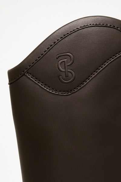 Anatomical three-point chest strap Martin ring closure Genuine leather Black/brown PS of Sweden