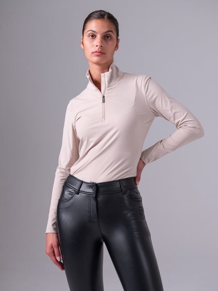 Women's Winter Fleece-Lined Culottes, 4-Way Stretch, Vegan Leather, Knee Leather, Ps of Sweden, Camel/Coffee/Black