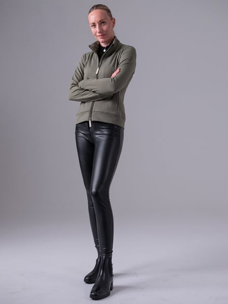 Women's Winter Fleece-Lined Culottes, 4-Way Stretch, Vegan Leather, Knee Leather, Ps of Sweden, Camel/Coffee/Black