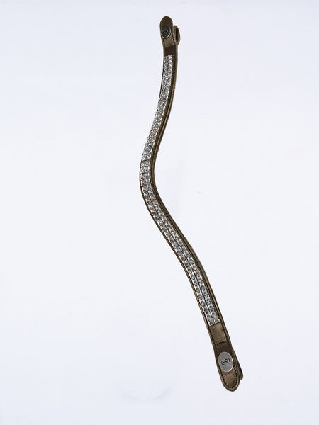 メタルスタッズ額革 Uシェイプ ブラック/ブラウン 本革 PS of Sweden