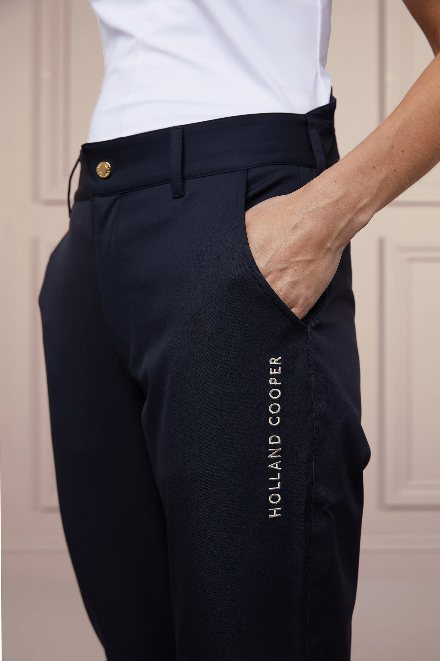 [Same-day delivery] Waterproof rain culottes for horse riding, full grip, navy, Holland Cooper