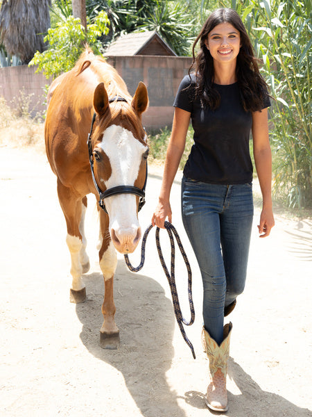 乗馬用レディースキュロット デニム素材 ハイウエスト フルグリップ ブルー Ps of Sweden