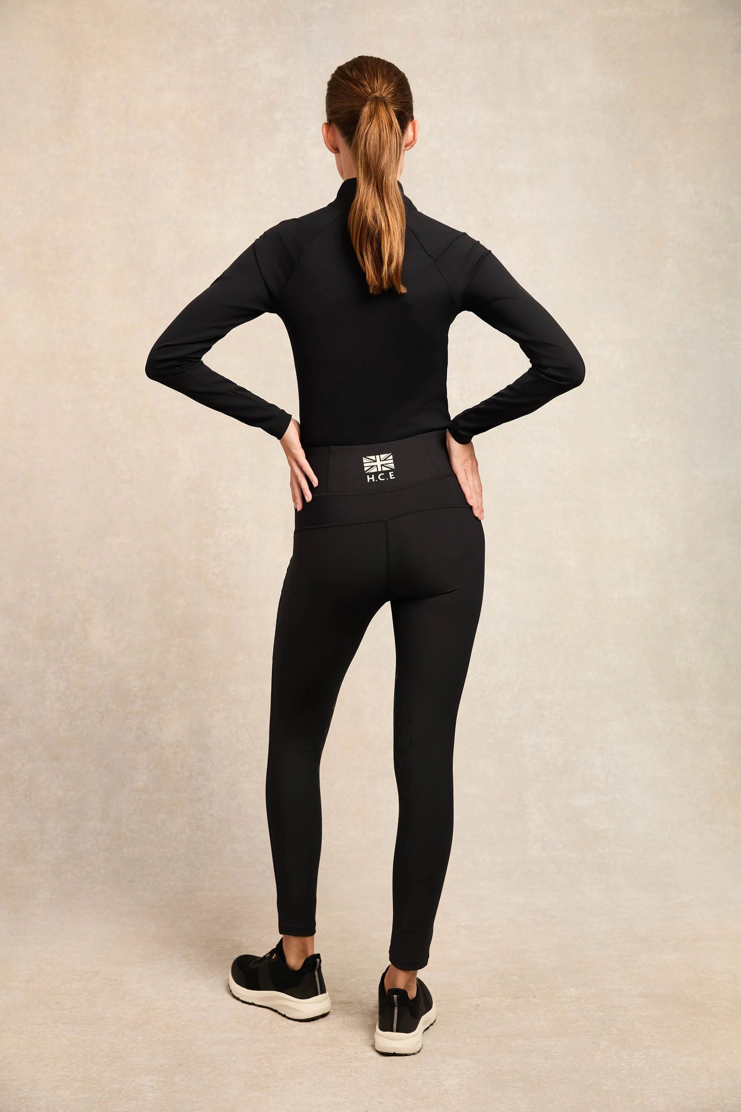 Knee-grip leggings culottes, high waist, water-repellent, technical fabric, 5 colors, Holland Cooper