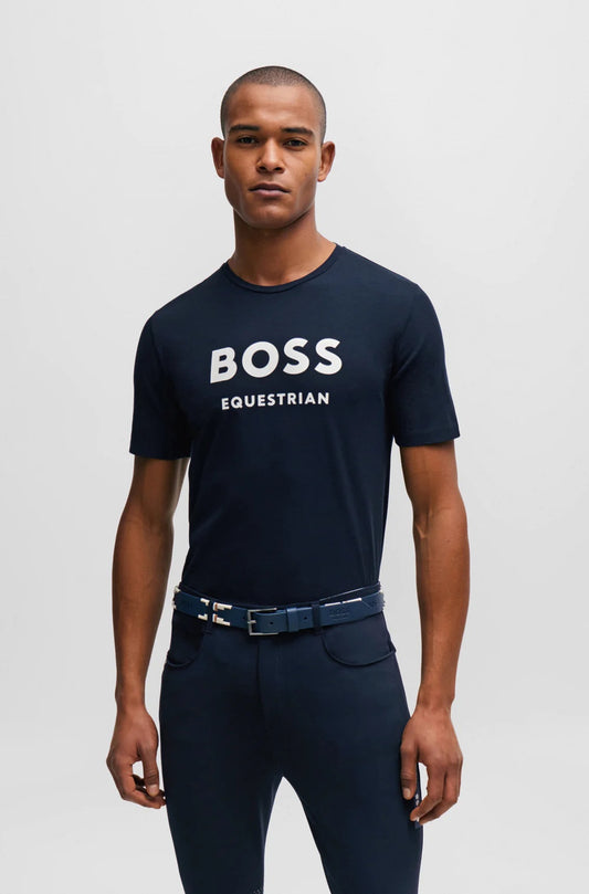 メンズ半袖Tシャツ ネイビー/ブラック Hugo Boss