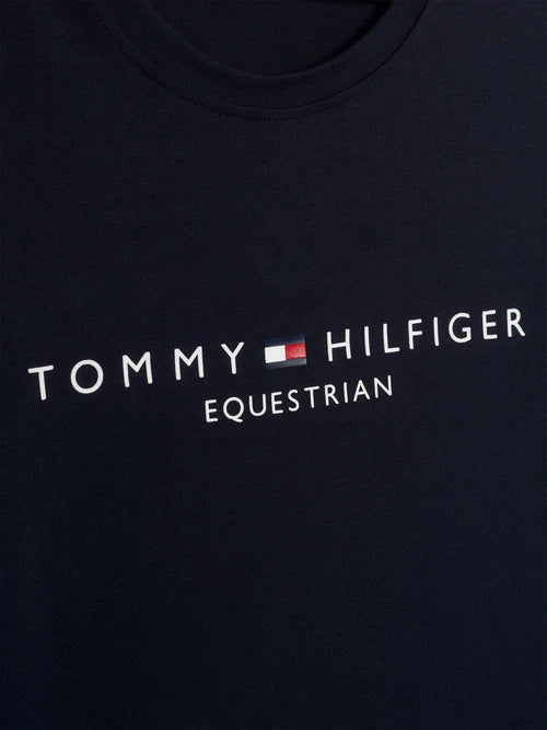 メンズ半袖Tシャツ ホワイト/ネイビー Tommy Hilfiger Equestrian
