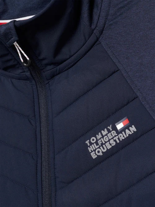 メンズハイブリッドベスト 反応性ヒートバランス素材 ネイビー Tommy Hilfiger Equestrian