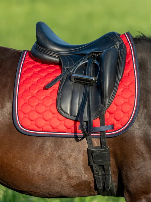 【即日配送】キルティングゼッケン 障害/馬場用 ネイビー/レッド フル Tommy Hilfiger Equestrian