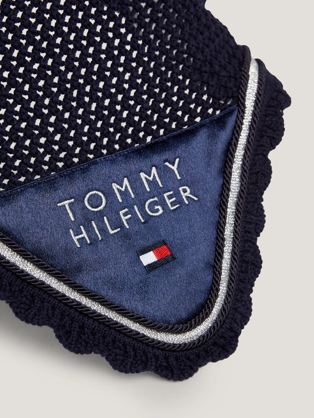 サテン軽量イヤーネット ネイビー フル Tommy Hilfiger Euqestrian