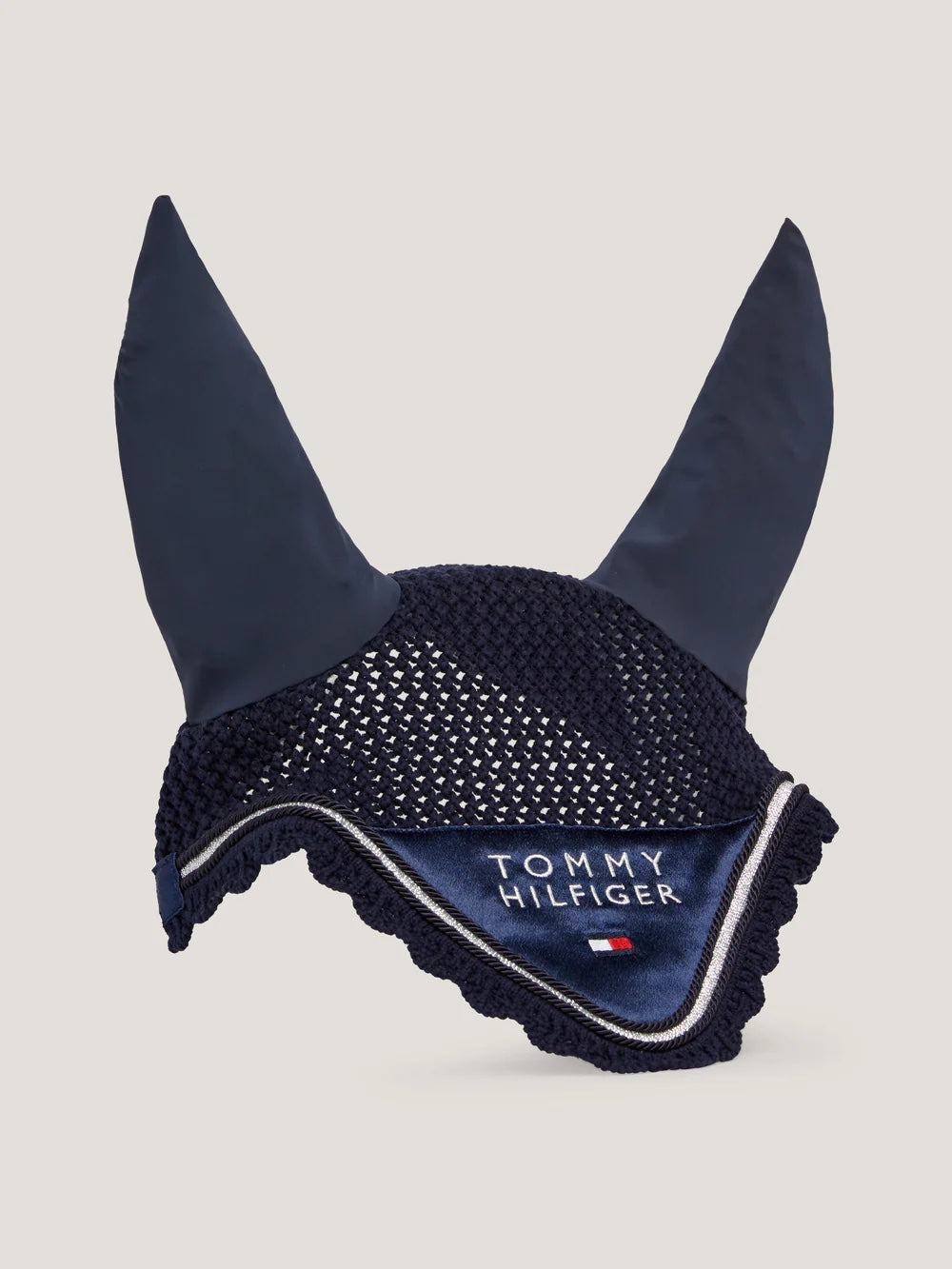 サテン軽量イヤーネット ネイビー フル Tommy Hilfiger Euqestrian