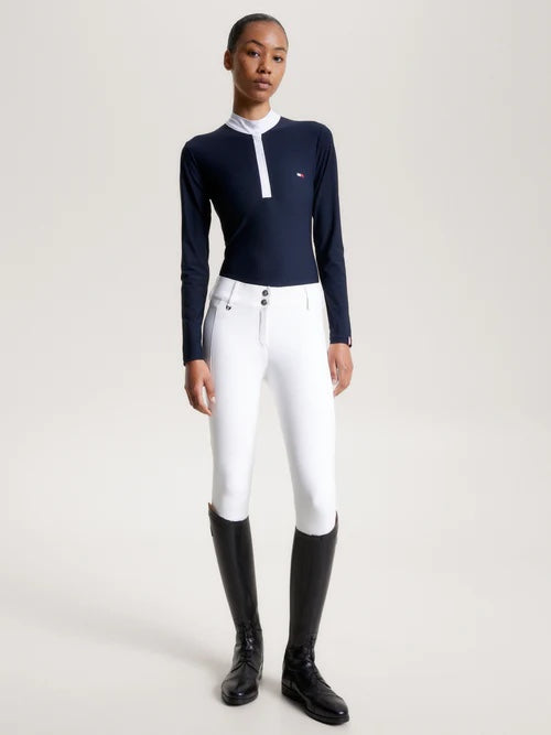 【即日配送】競技用長袖シャツ ホワイト/ネイビー Tommy Hilfiger Equestrian