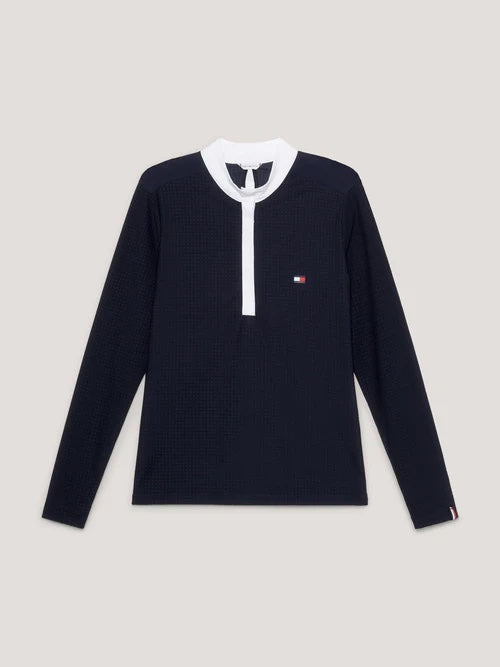 【即日配送】競技用長袖シャツ ホワイト/ネイビー Tommy Hilfiger Equestrian