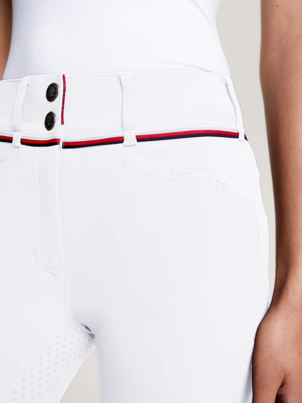 撥水パワーストレッチキュロット フルグリップ オールシーズン ネイビー/ホワイト Tommy Hilfiger Equestrian