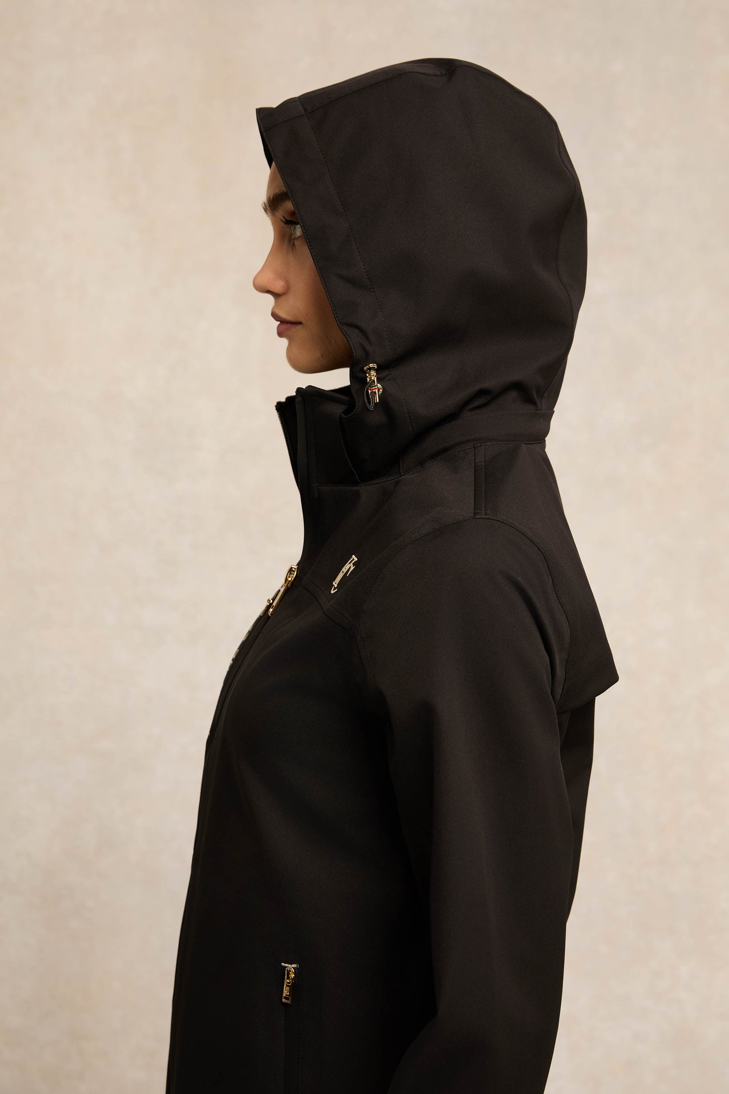 Holland Cooper Fully Waterproof Pro Rain Jacket Black Women's