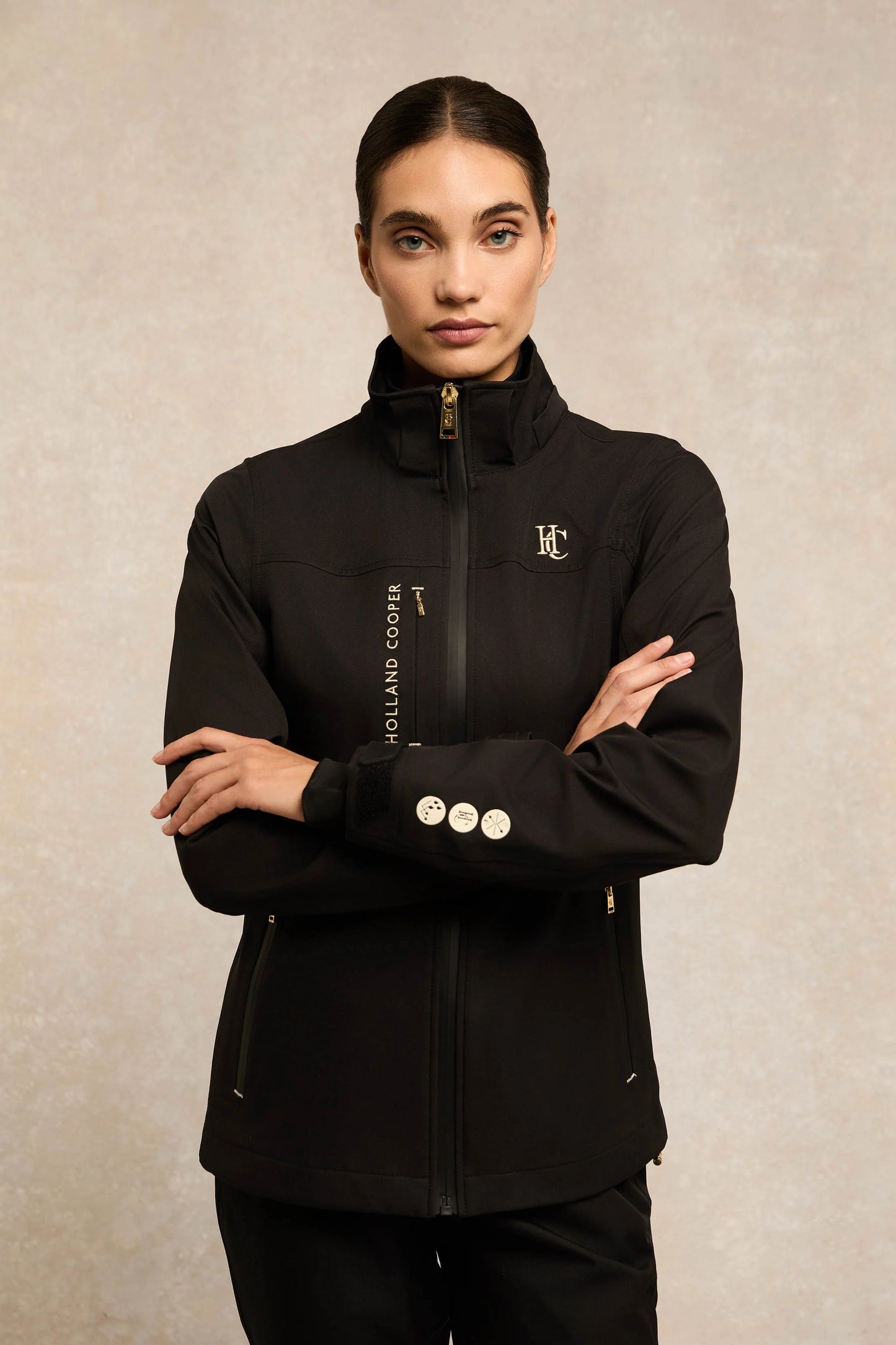 Holland Cooper Fully Waterproof Pro Rain Jacket Black Women's