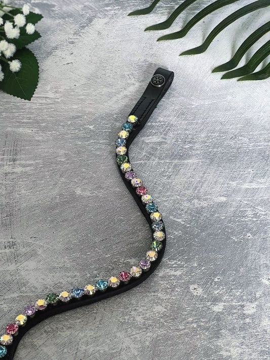 プレシオクリスタル額革 クッション付き キャンディーフロス ICE Equestrian