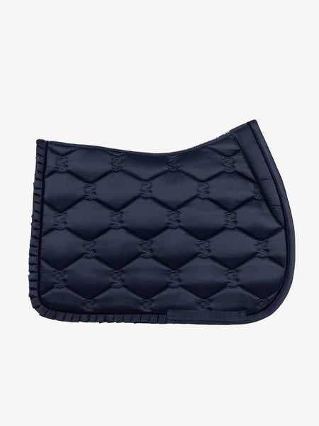 フリル付きゼッケン ネイビー 汚れ防止加工サテン生地 障害/馬場 Ps of Sweden